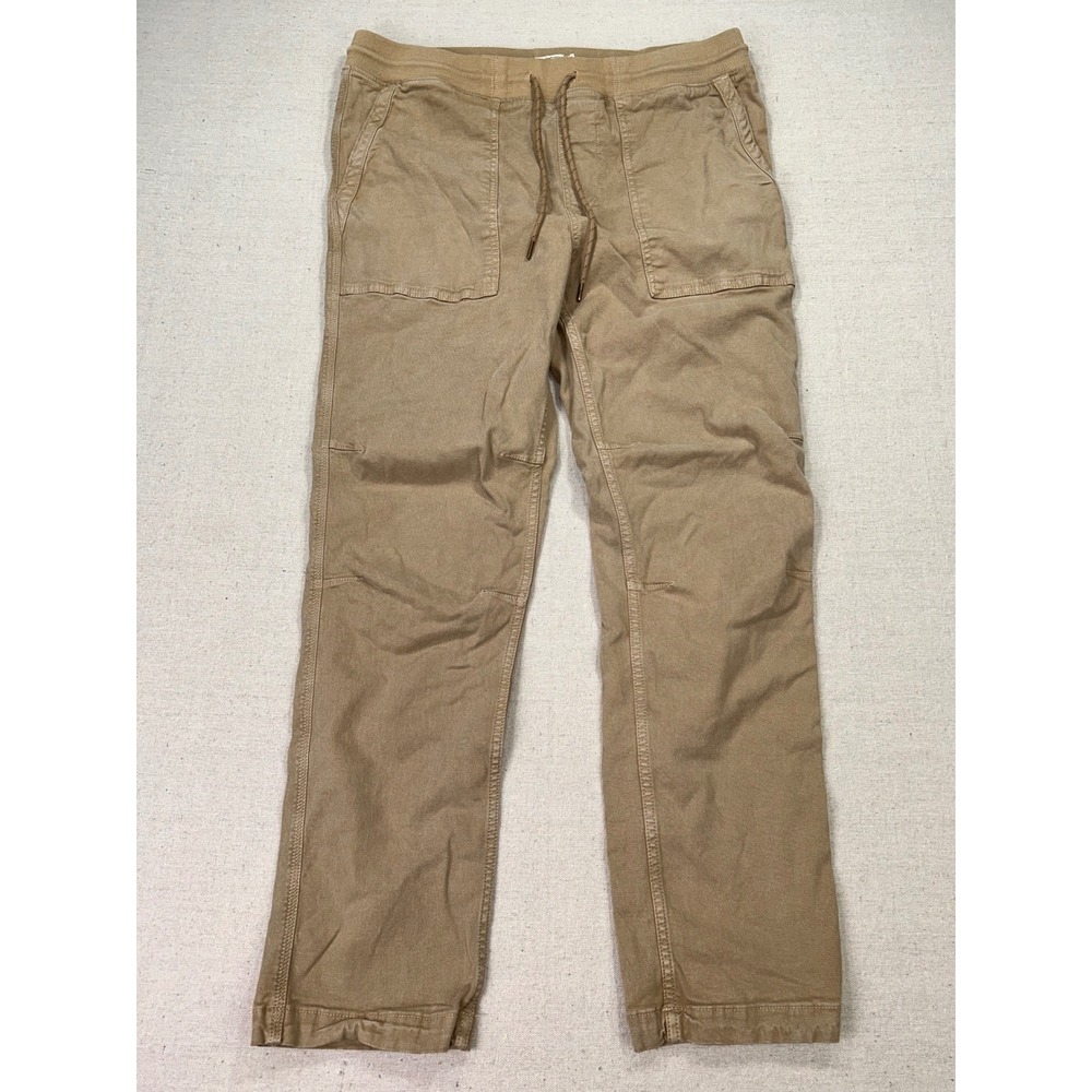 Faherty Brand Men's XL Khaki Tan Tencel Cotton Stretch Drawstring Jogger Pants